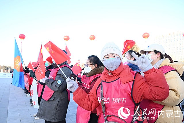 2022年呼和浩特市第七屆徒步迎新活動現場。人民網 劉藝琳攝