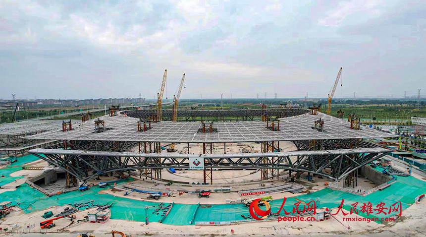 雄安體育中心項目建設現(xiàn)場。北京城建集團供圖