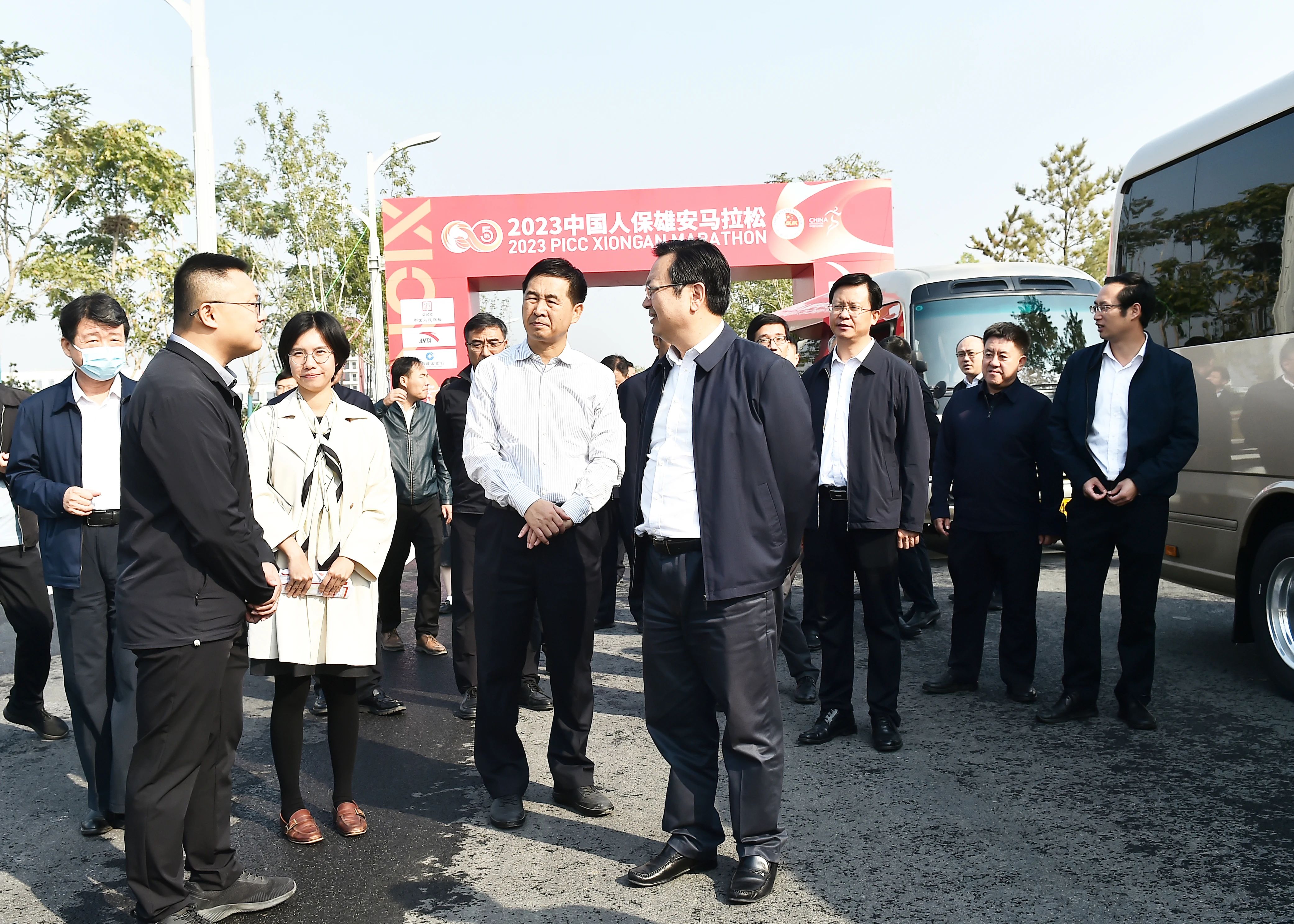 張國華調研2023雄安馬拉松賽事籌備工作。劉向陽攝