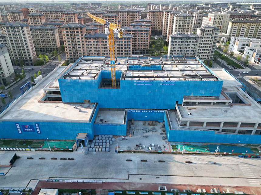 正在建設的碳中和廣場。中國電建供圖